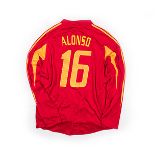 SPAIN 2004-05 HOME L/S #16 ALONSO (Player Issued, BNWT)