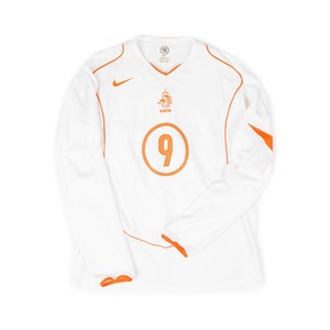 NETHERLANDS 2004-06 AWAY L/S #9 VAN NISTELROOY (PLAYER ISSUE)
