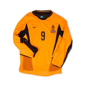 NETHERLANDS 2002-04 HOME L/S #9 KLUIVERT (PLAYER ISSUE)