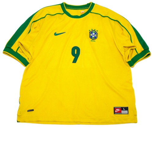 BRAZIL 1998-2000 HOME S/S L #9 RONALDO