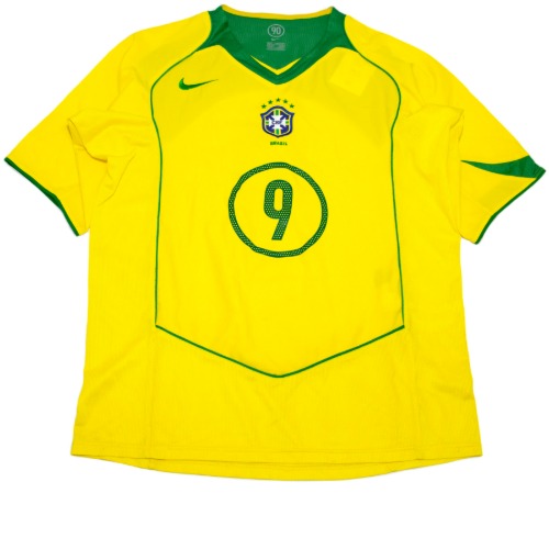 BRAZIL 2004-2006 HOME S/S L #9 RONALDO